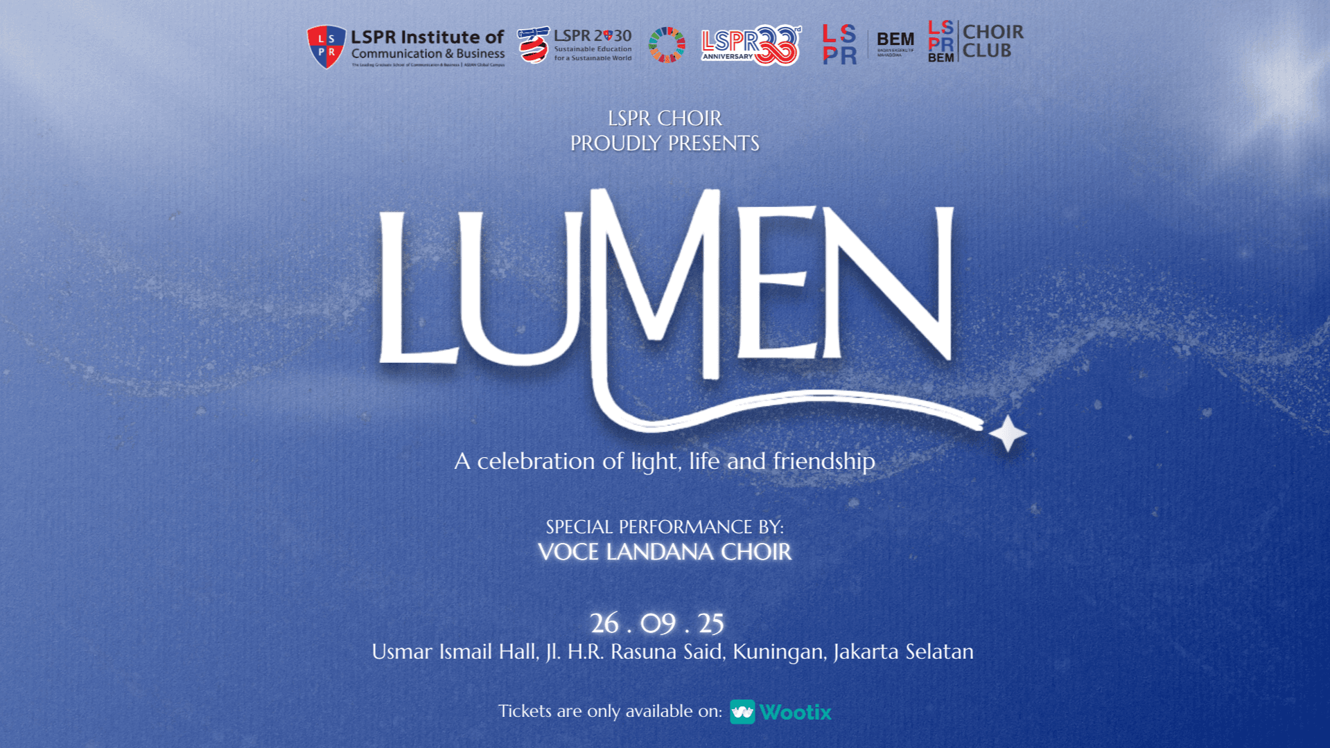 Banner ”Lumen” - LSPR Choir Annual Concert